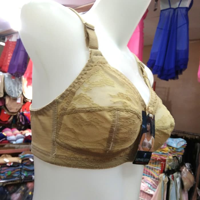 Bra Sapphire Sister Cup B Tanpa Kawat dan Tanpa Busa dengan Bahan Dorlastan yang Kuat dan Awet