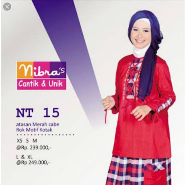 Baju wanita setelan. Nibras teen 15