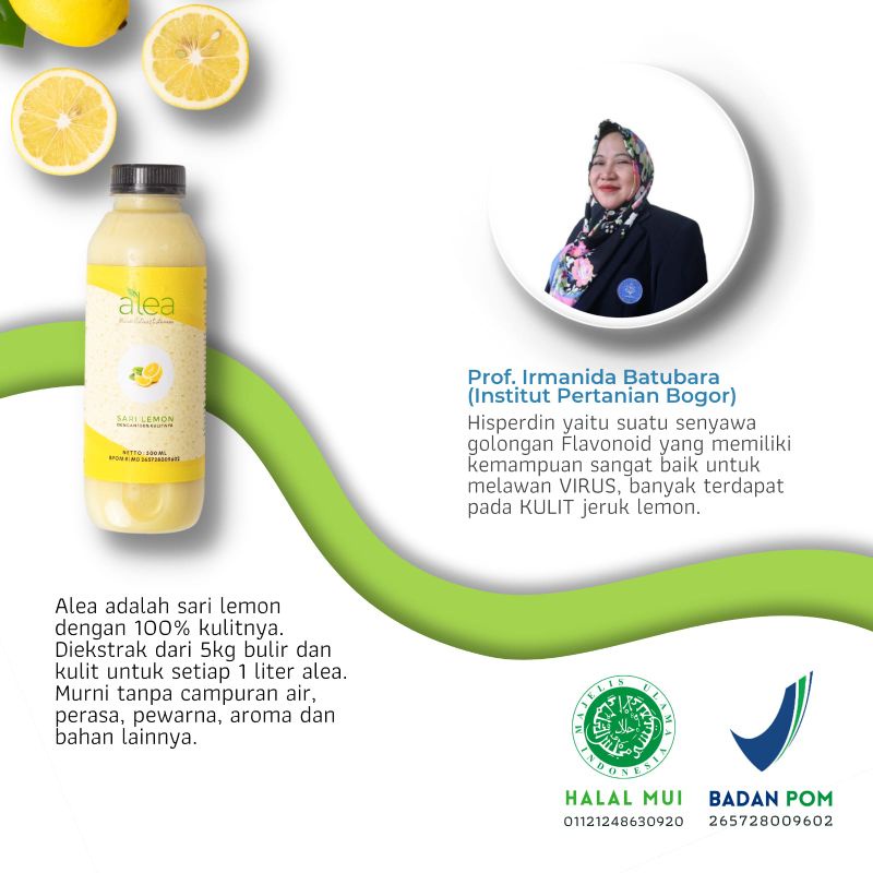 

Minuman Kesehatan Vitamin C dan Anti Oksidan Ekstrak Sari Lemon dan Kulitnya