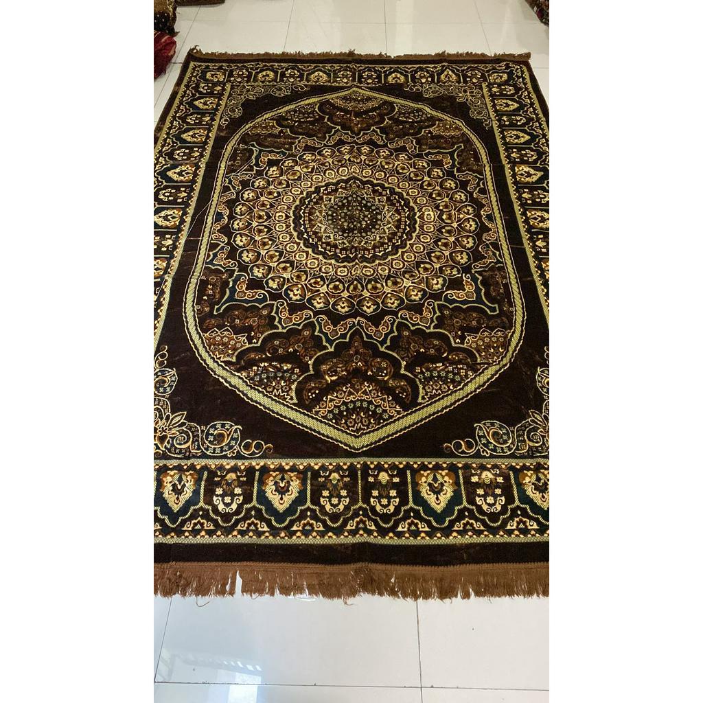 Karpet Carpet Permadani Hambal Alas Lantai Lipat Beludru Turkey Turki Jumbo 200 cm x 300 cm - 2