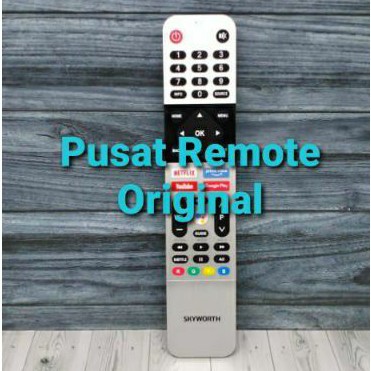 REMOTE REMOT SMART TV LED COOCAA SKYWORTH GOOGLE PLAY YOUTUBE ORIGINAL ASLI