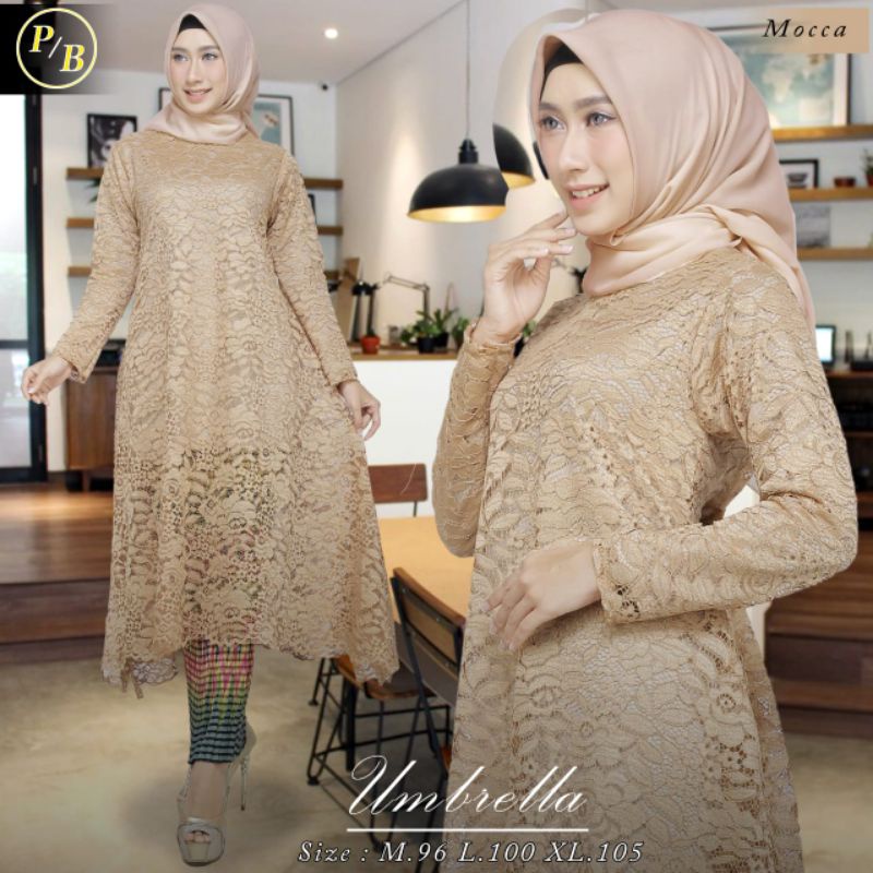 (GROSIR_KEBAYA_TANAH_ABANG)  SET TUNIK UMBRELA BROKAT