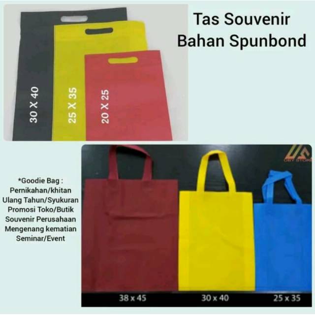 

Tas spunbond uk 38×45×11 - tas spunbond murah - tas godybag - tas souvenir - tas hajatan