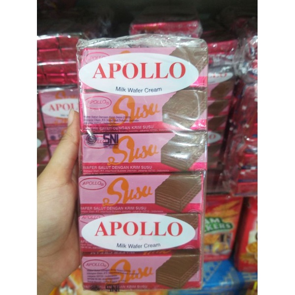 

WAFER KRIM SUSU APOLLO MALAYSIA 1PACK 12pcs , WAFER JADUL , WAFER APOLLO COKLAT SUSU
