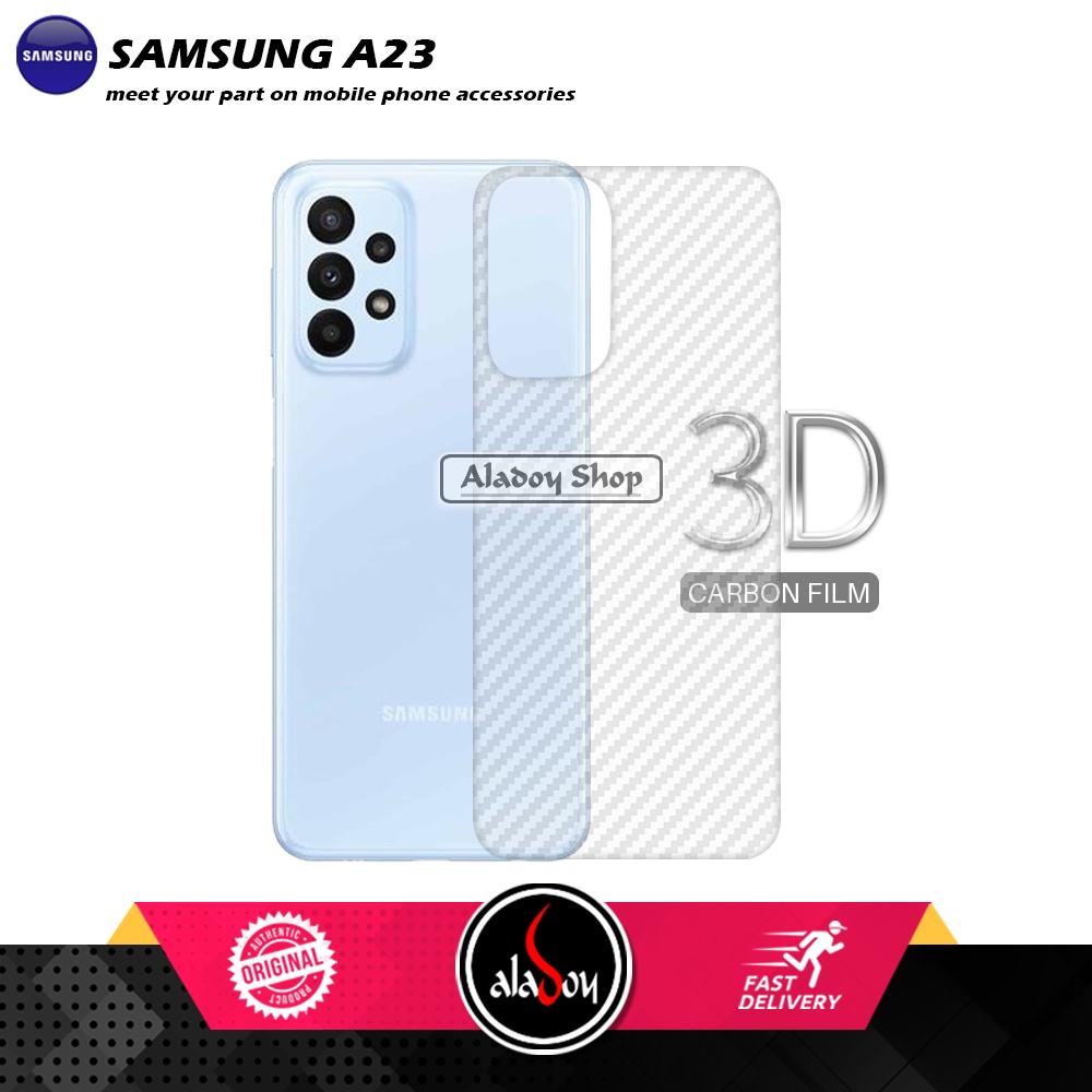 PROMO 3 IN 1 PAKET Tempered Glass SAMSUNG A23 Free Tempered Glass Camera dan Skin Carbon