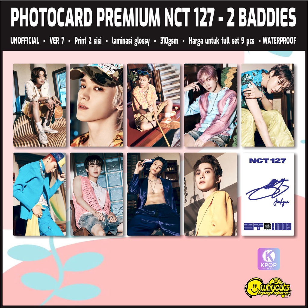 Photocard Set Premium Nct 127 2 Baddies / print 2 sisi super glossy / anti air / gambar HD / isi 9pcs