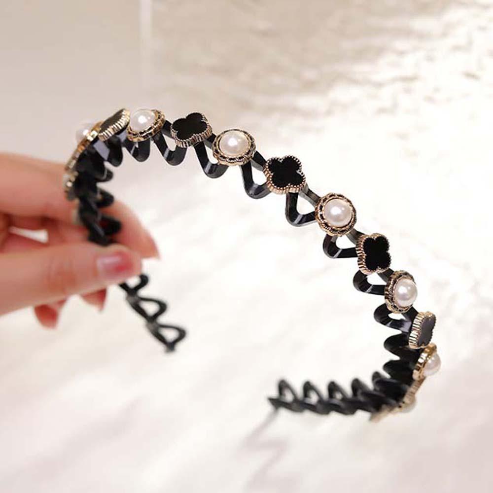 NEEDWAY Mutiara Ikat Rambut Elegan Sederhana Wanita Aksesoris Rambut Fashion Gaya Korea Hair Hoop