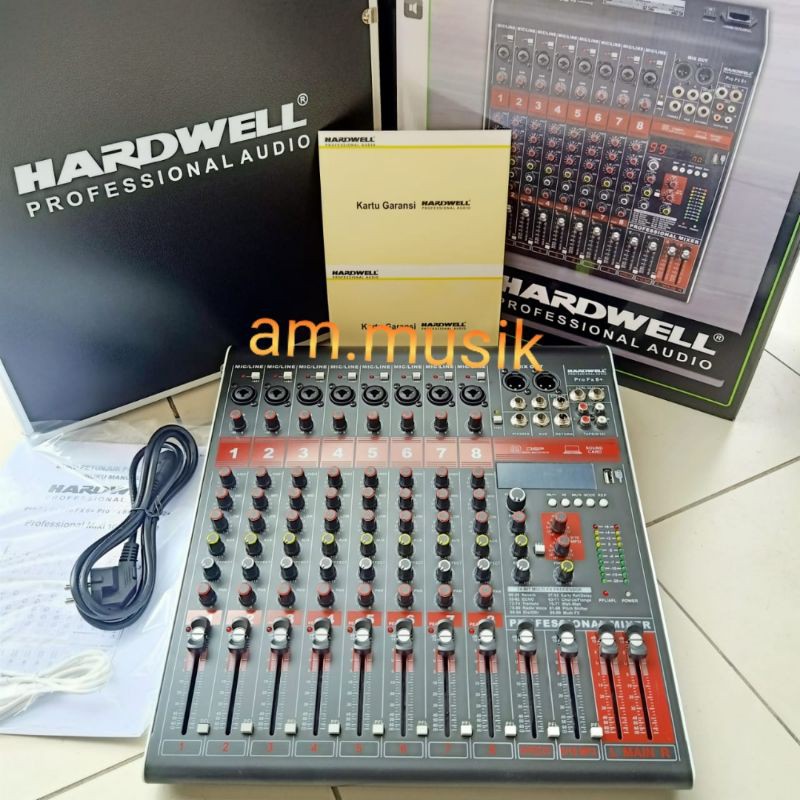 MIXER 8 CHANNEL HARDWELL PRO FX 8 + FX 8+ NEW FREE KOPER HARDCASE