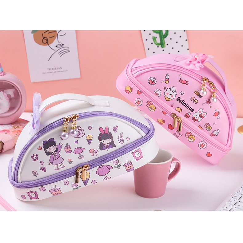 Tempat Kotak Pensil Karakter Lucu Pencil Case Large Capacity CS09