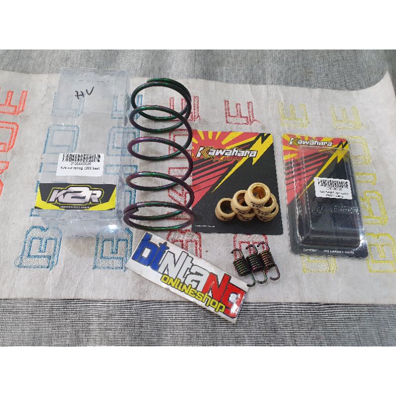 Paketan cvt racing beat fi,scoopy fi,vario 110 kawahara racing per cvt 1500 rpm/per kampas/roller