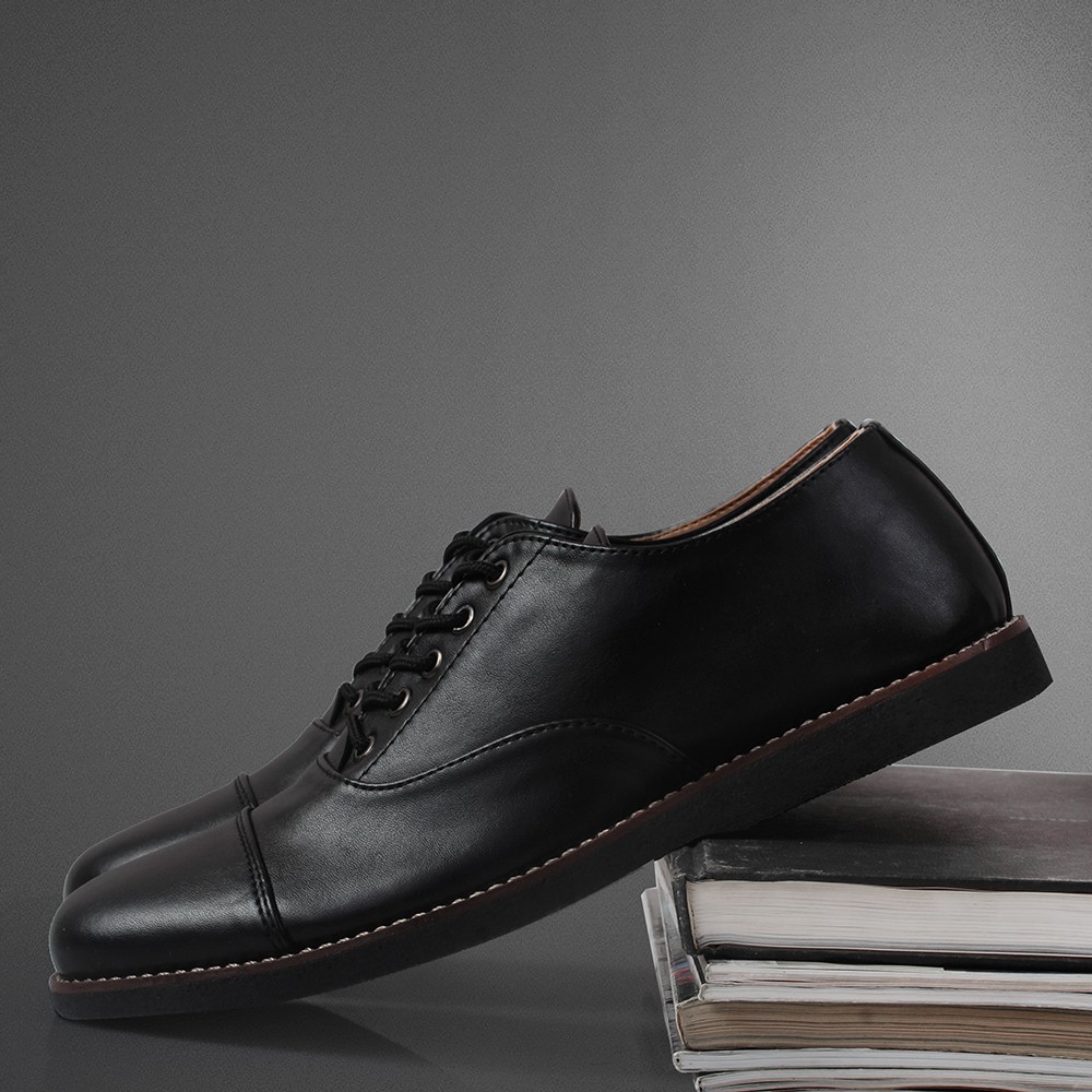 OXFORD BLACK |ManNeedMe x Monday| Sepatu Oxford Pria | Pantofel Formal