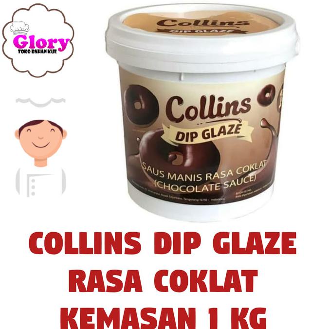 

collins dip glaze 1kg coklat/ topping donat/ topping kue TERLARIS TERPERCAYA ORIGINAL