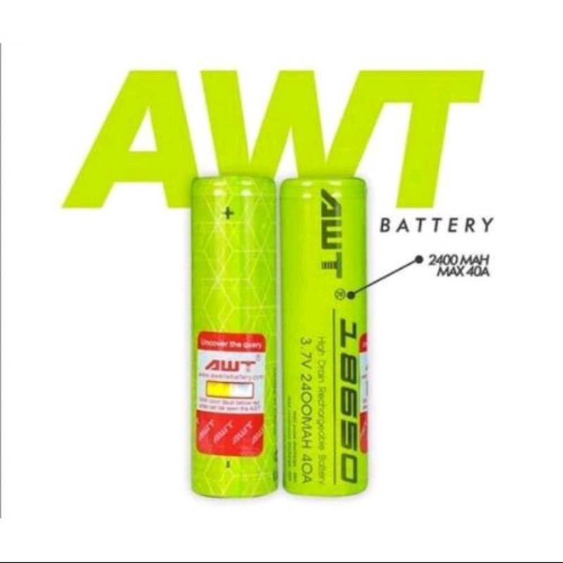 Baterai Batre AWT Hijau 40A 2400MAH