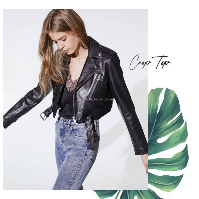 Jaket Kulit Wanita Ramones Changcuters Korea Blazer