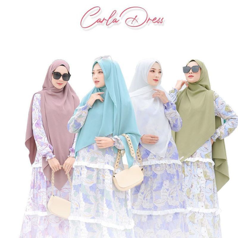 CARLA DRESS AmiLy / Gamis bahan Viscose / Gamis motif katun jepang