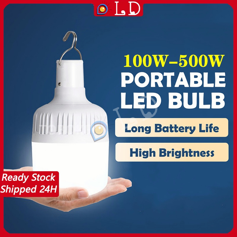 [COD] Lampu Emergency Bulb LED 100W 300W 400W 500W / Lampu Indoor Outdoor 100W / Rechargeable Lampu 500W / Lampu 300W Bulb / Lampu Darurat 100 WATT lampu emergency led