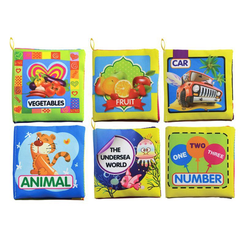 Mainan Bayi Buku Kain Edukasi 6pcs/set - Baby Toy Book set_Cerianti