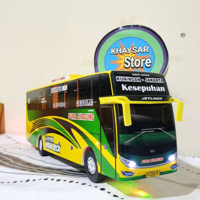 Miniatur Bus bis putra Luranggung shd plus lampu