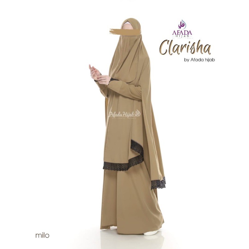 Clarisha set gamis elegan kekinian afada hijab