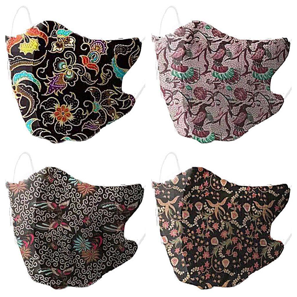 Masker Duckbill Motif Batik 3D Masker Duck bill Careion 3Ply