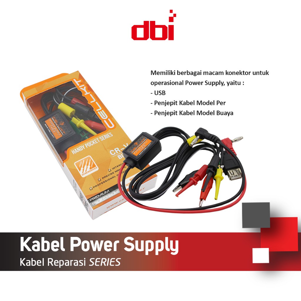 Kabel DC Power Supply + USB Port CELLKIT