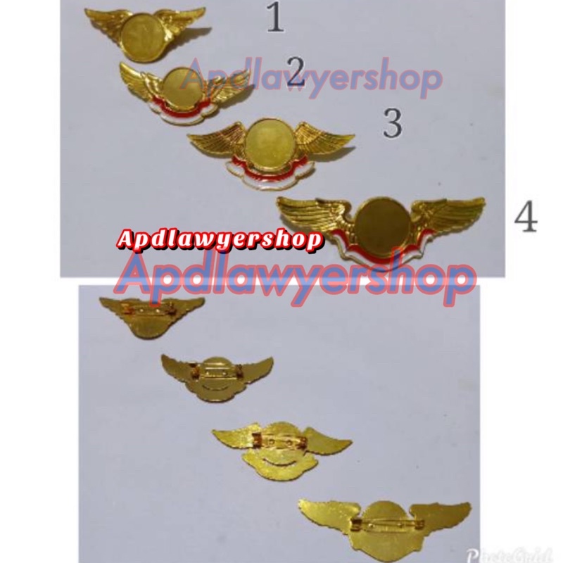 Wing Polos Wing Polosan Wings Polos Wing Pin Tanpa Logo Peniti Kuningan Kwalitas Bagus