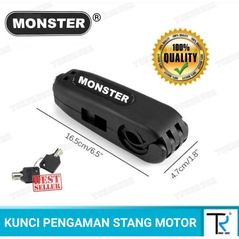 Gembok Motor Kunci Pengaman Anti Maling Stang Motor MONSTER Original