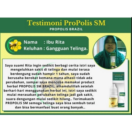 Obat Tetes Telinga Bau/Berair/Bernanah/Tersumbat/Congek Aman Untuk Anak Dan Dewasa Propolis SM Asli