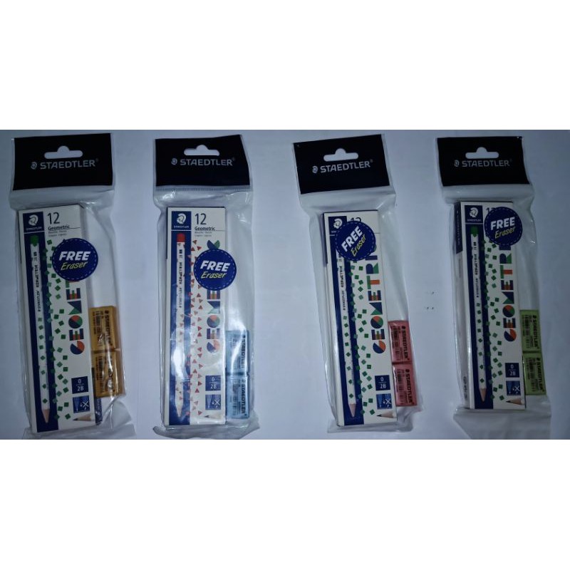 

Pensil Staedtler geometric 12 pcs free eraser