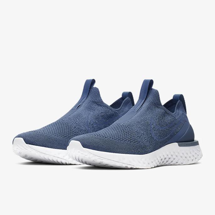 PROMO TERBATAS SEPATU GYM PRIA~ NIKE EPIC PHANTOM REACT FLYKNIT LIGHT BLUE/WHITE STOK TERBATAS