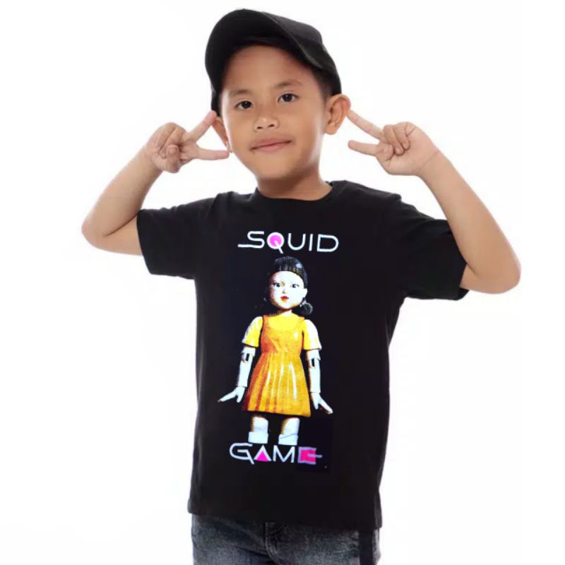 KAOS TERBARU ANAK ANAK MOTIF SQUID GAME/KAOS ANAK ANAK KEKINIAN MOTIF SQUID GAME/KAOS SQUID GAME/KAOS SQUID GAME ANAK