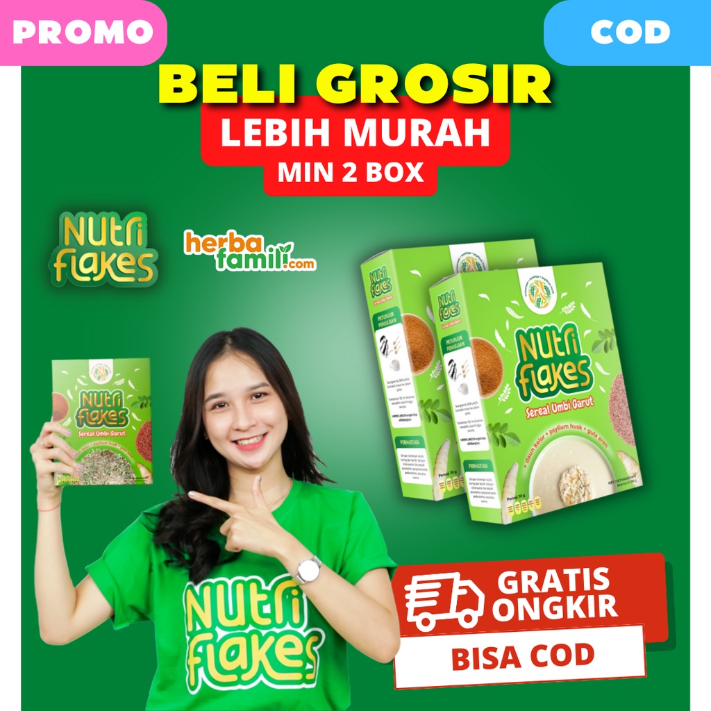GROSIR NUTRIFLAKES 100% ORIGINAL | Sereal Asam Lambung Ori Official Store Asli Ampuh Atasi Maag Gerd Asam Lambung NUTRIFLAKES