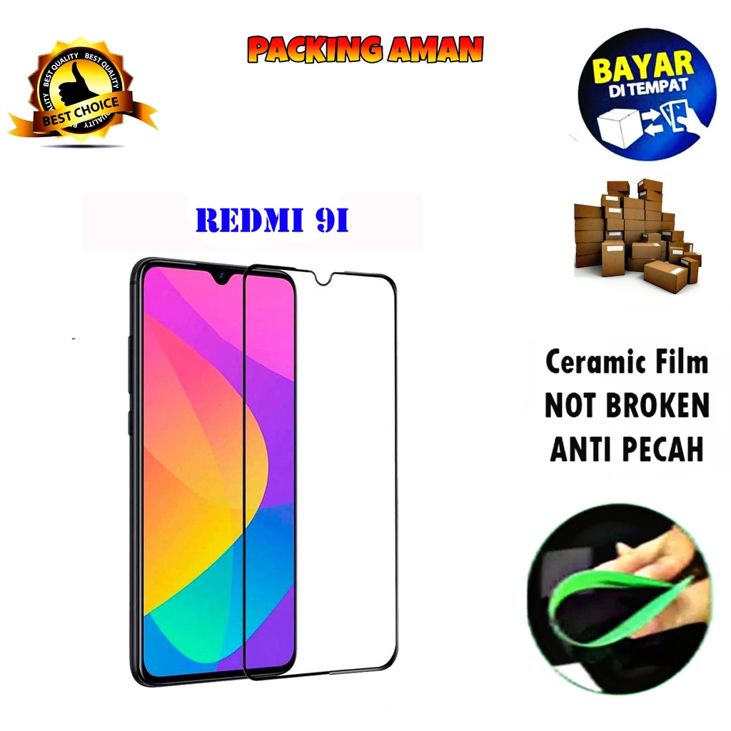 Tempered Glass Xiaomi Redmi 9i FULL COVER FULL SCREEN Ceramic Film Anti Gores