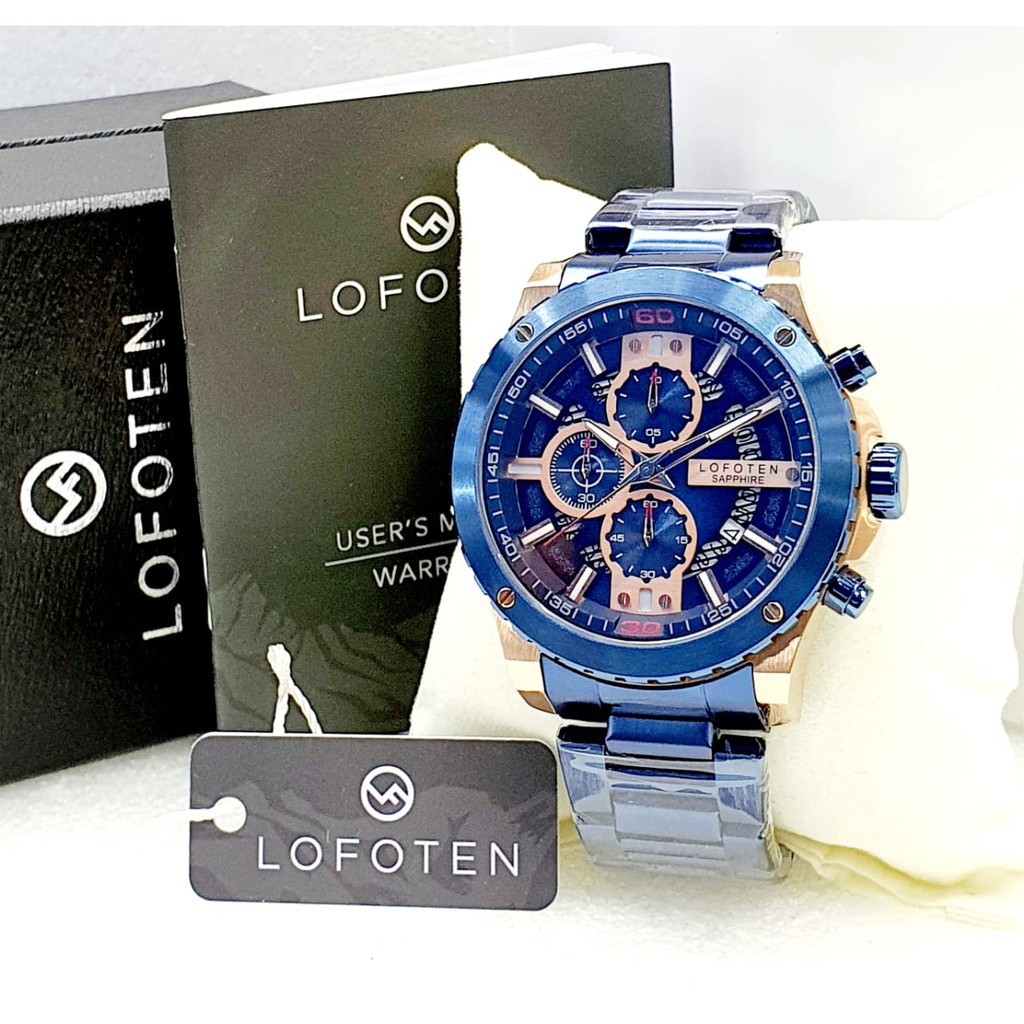 Jam Tangan Pria Lofoten F6506 Chrono Aktif Stainless Steel Sapphire Original