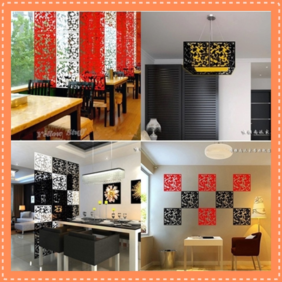 Dekorasi Dinding Ruang Tamu Hiasan Dinding Vintage Partisi Minimalis Tirai Pembatas Ruangan