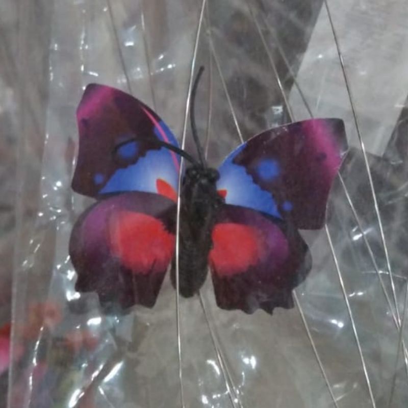 2 pcs Topper Kupu-kupu Hiasan Kue Tart/Cake Ulang Tahun