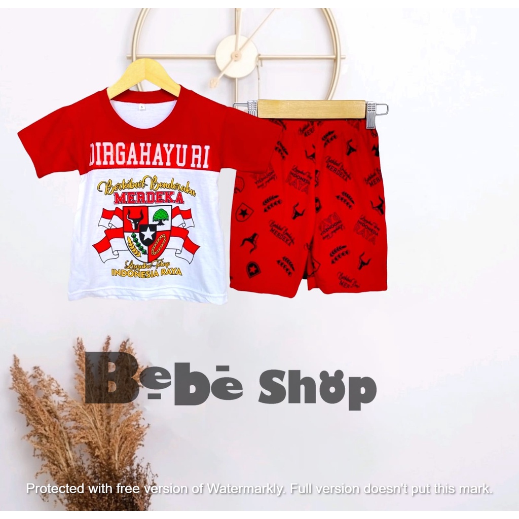 Baju Anak ulang tahun indonesia 17 agustus usia 1 sampai 10 tahun size S M L XL