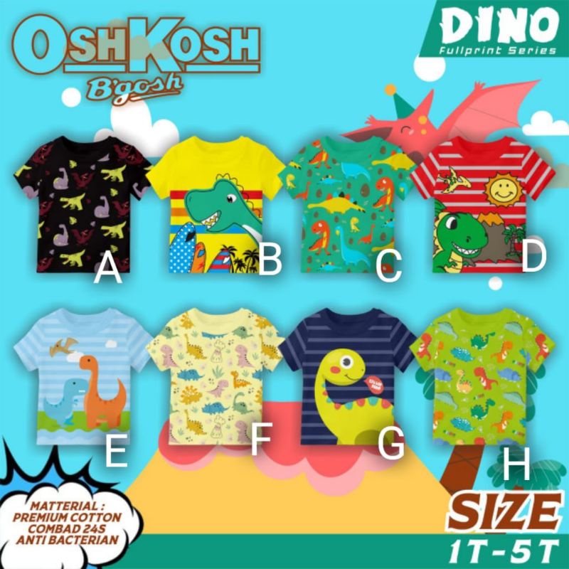 OSHKOSH KAOS DINO FULLPRINT SERIES kaos anak laki-laki oshkosh