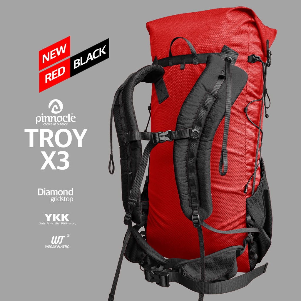 Backpack Pinnacle Troy X3 - Red Black