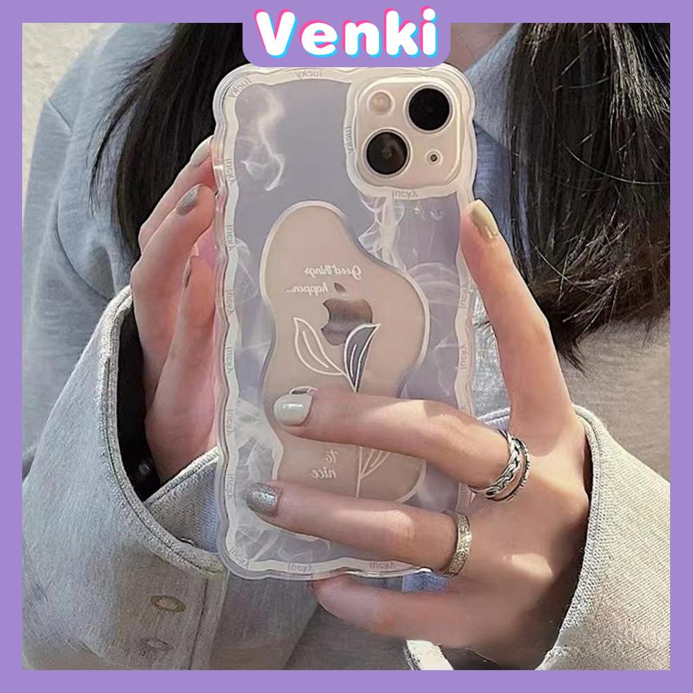 iPhone Case Silicone Soft Case Clear Case Wave Shockproof Camera Cover Protection Simple Flower Compatible For iPhone 13 Pro Max iPhone 12 Pro Max iPhone 11 iPhone 7 Plus iPhone xr xs max