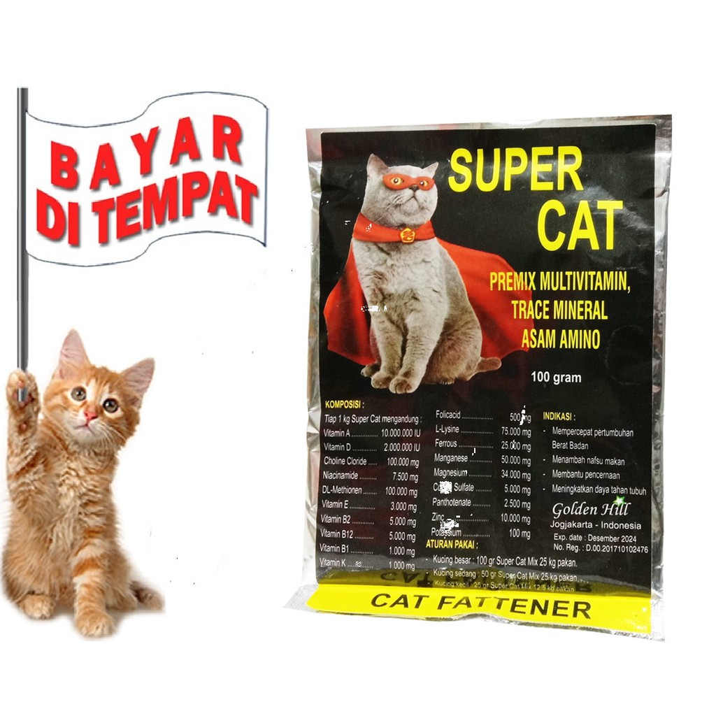 OBAT GEMUK KUCING SUPER CAT VITAMIN KUCING KURUS PENAMBAH NAFSU MAKAN AMPUH