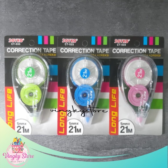 

Promo Tipex Kertas / Correction Tape Joyko Ct-533 Sale!!!