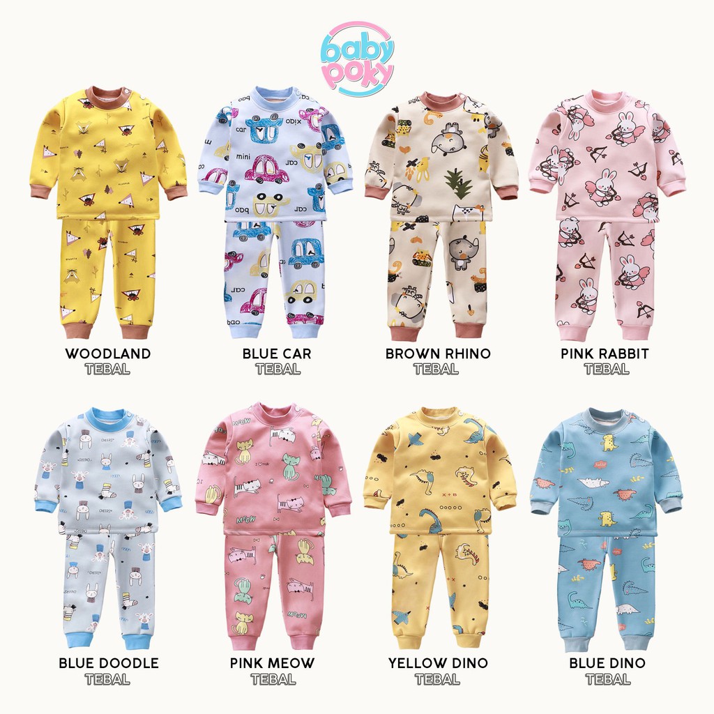 (0- 4 Tahun) Cod Setelan Baju  Bayi Anak Perempuan Laki Laki Kaos Sweater  Baju Tidur