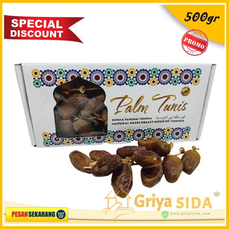 Kurma palm tunis  500gr kurma deglet nour tunisia premium Bukan Palmfrutt