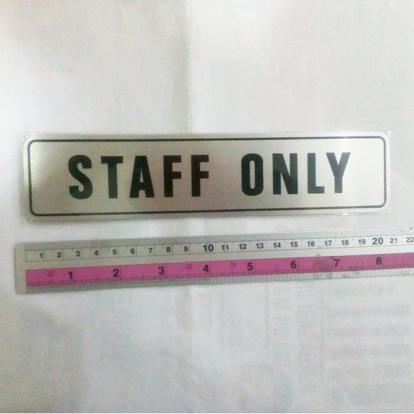 

sticker STAFF ONLY sign label bagus atau stiker gambar tempel tanda khusus karyawan saja Terlaris