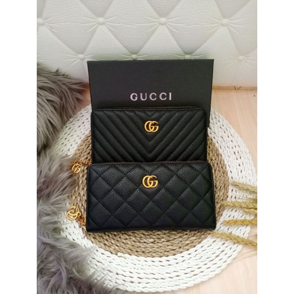 DOMPET GUCCI PANJANG 1 RESLETING FREE BOX ..