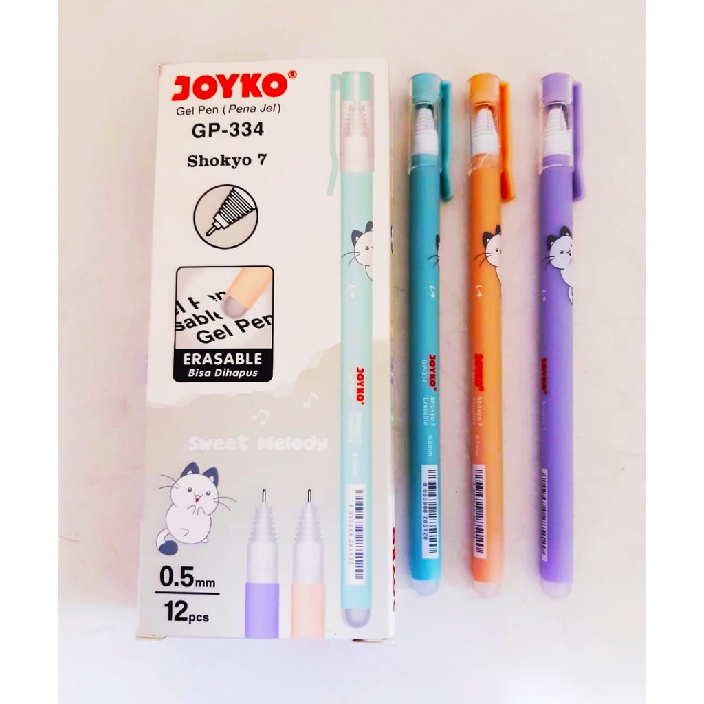 

Bolpen Joyko GP-334 Erasable (0.5mm) Tinta hitam/Bolpoint/Pulpen/Bolpen/Balpoint/Ballpent/Pulpen Bisa Di Hapus