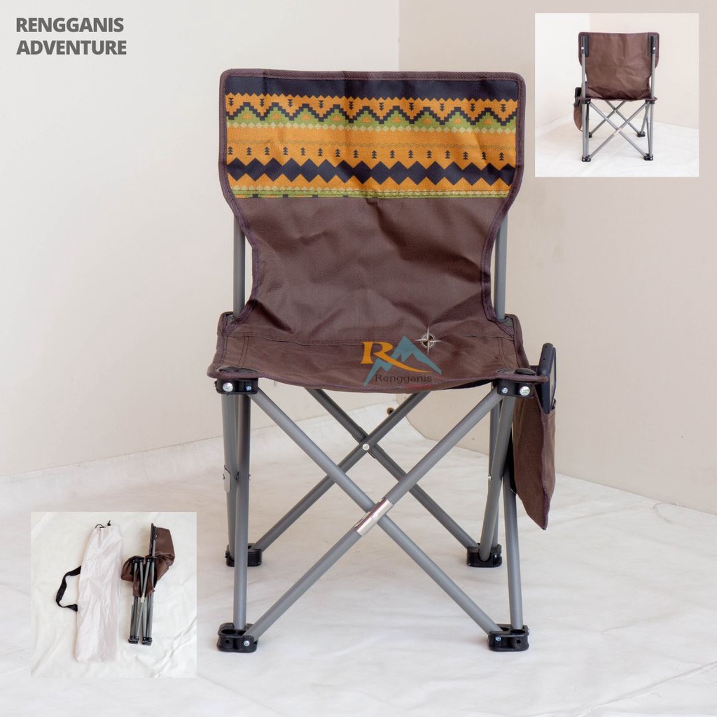 Kursi Bangku Lipat DHAULAGIRI FC-300 ETNIC Kursi Lipat Portable FC301 Bangku Lipat Kemah Camping