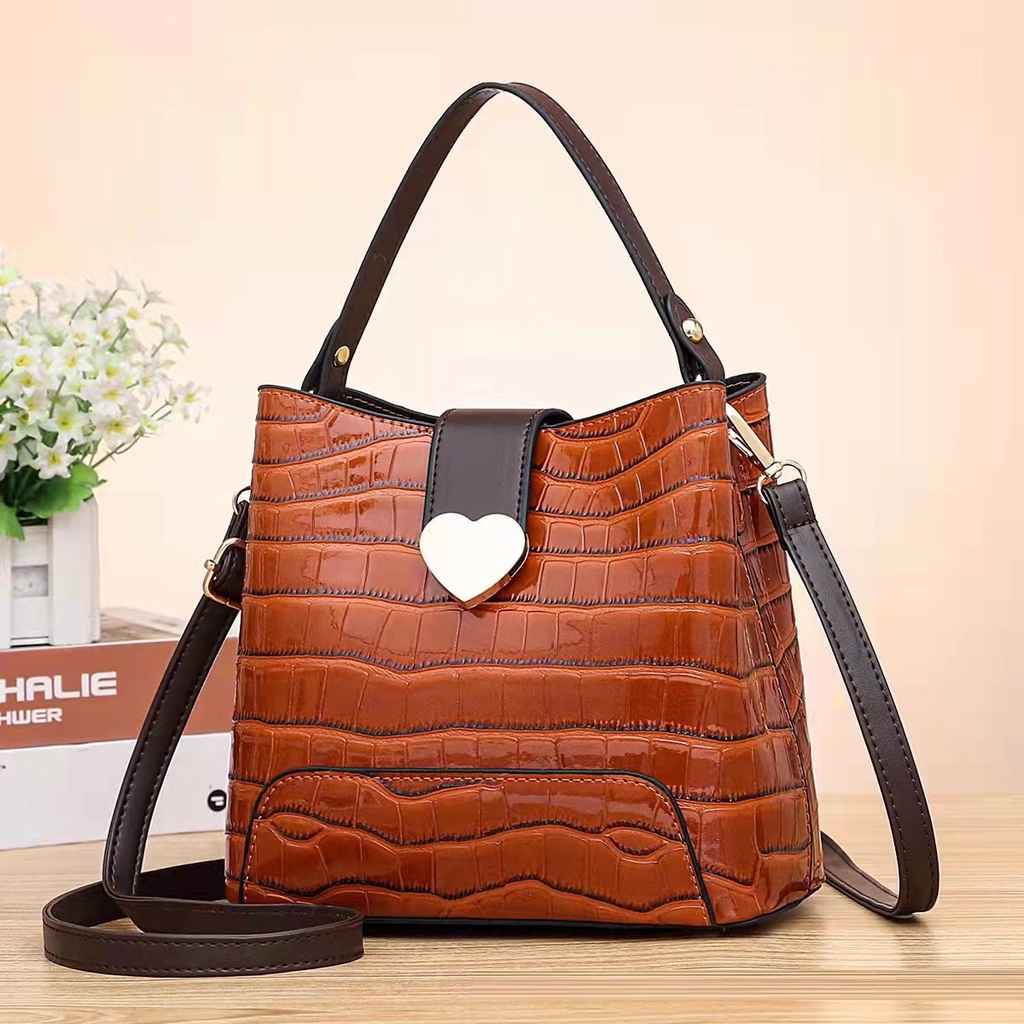 LBAGS - COD, Tas Wanita, Shoulder Bag, PU Leather, 20 Cm x 10.5 Cm x 19 Cm - 550 Gram (455)