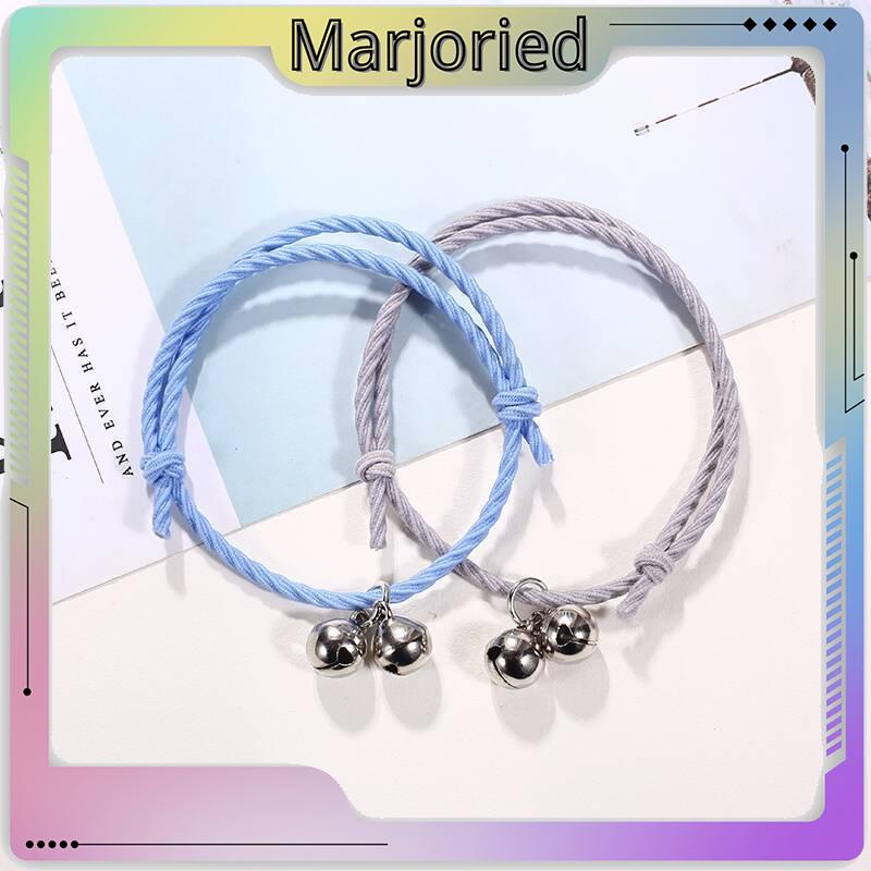 2 PC Korea Wanita Lonceng Adjustable Gelang Pasangan Pacar Hadiah Ulang Tahun-MJD